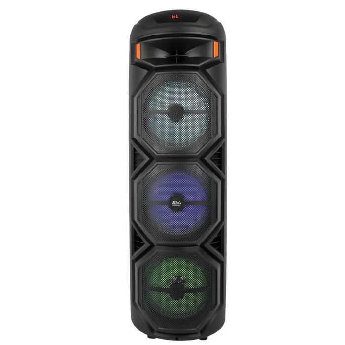 Boxa karaoke portabila Bluetooth cu microfon wireless, lumini LED RGB