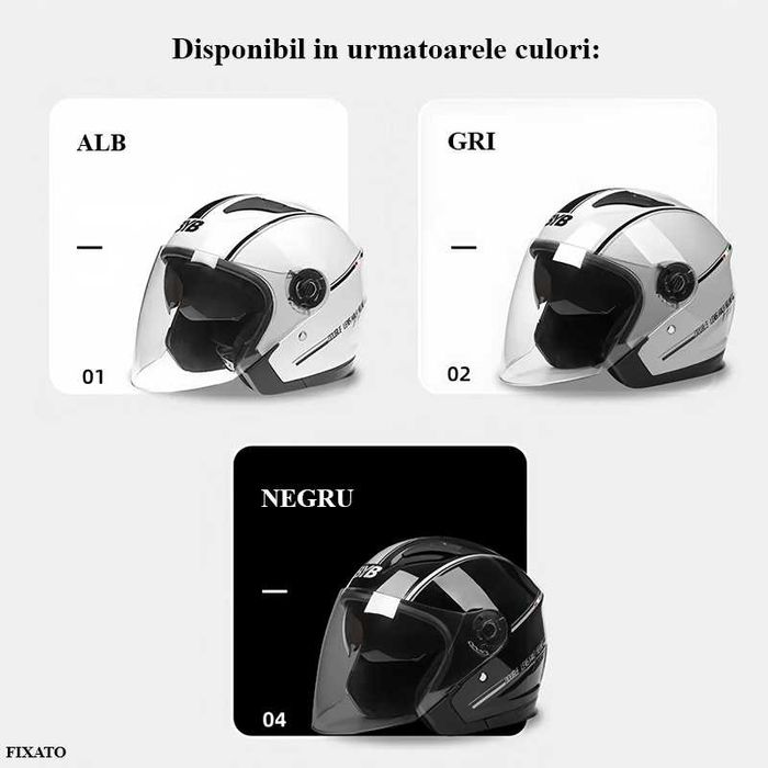 Casca Moto/Scuter/ATV, viziera dubla, marime universala, Alb