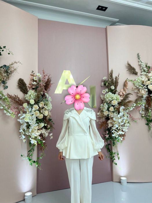 Женский костюм двойка турецкая белая размер-36