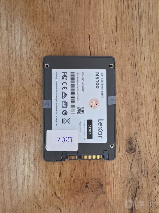 SSD Lexar 512GB 2.5" SATA III (Здоровье 100%) — Быстрый SSD