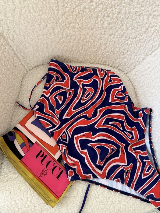 Pucci дамски цял бански с парео
