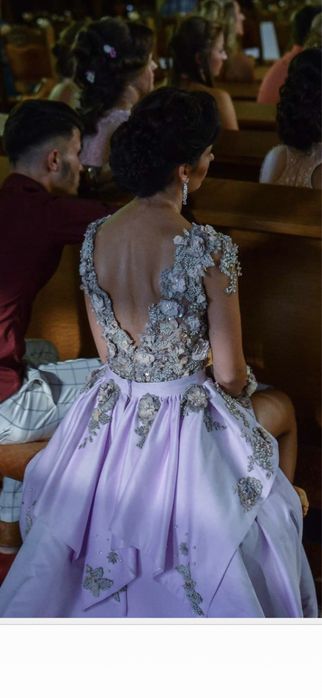 Rochie de seara lunga cu trena detașabilă