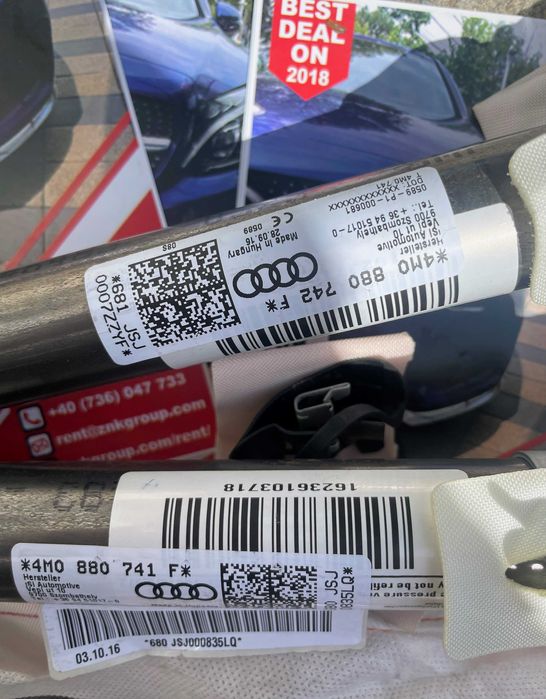 Audi Q7 4m Q8 plansa bord kit airbag volan pasager cortina set centuri