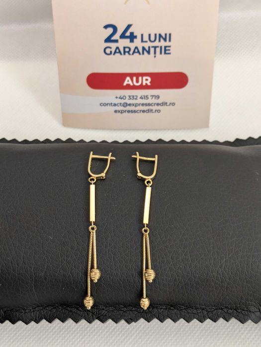 Cercei aur 14k 2.92g (Ag 13 Independentei 55319.2) Garantie 2 ani!