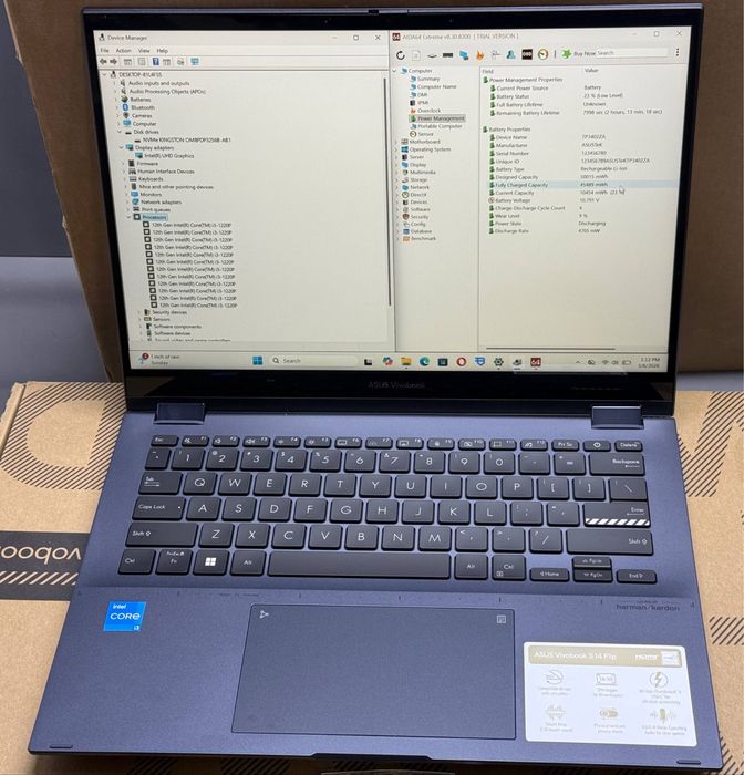 Asus Vivobook x360 sensorligi