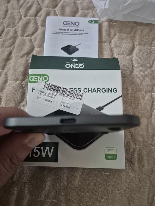 Incarcator Wireless QENO 15W Fast Charger