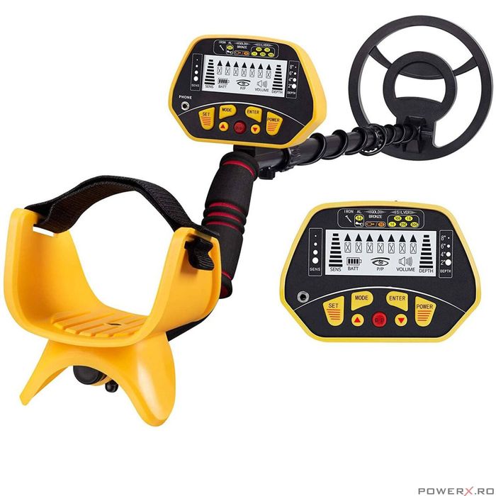 Detector de metale cu ecran LCD, diametru sonda 8", functie DISC,