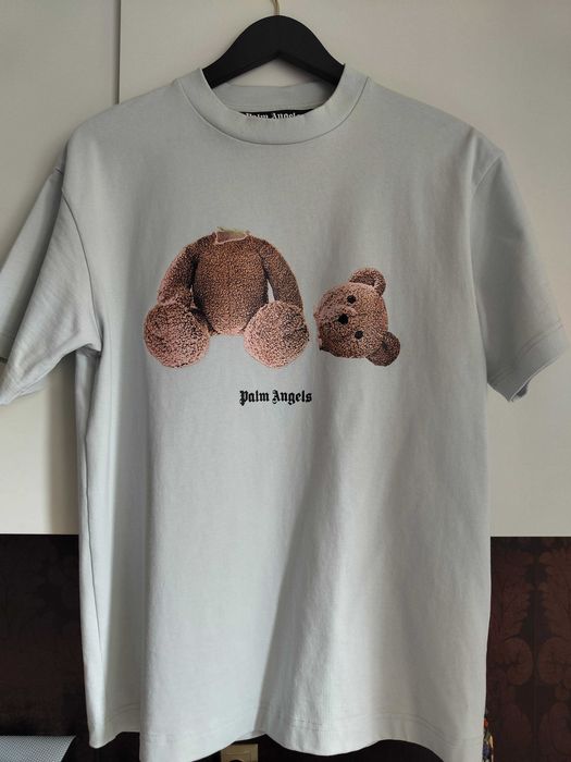 Palm Angels Teddy Bear Logo T-Shirt Illusion Blue - Размер S