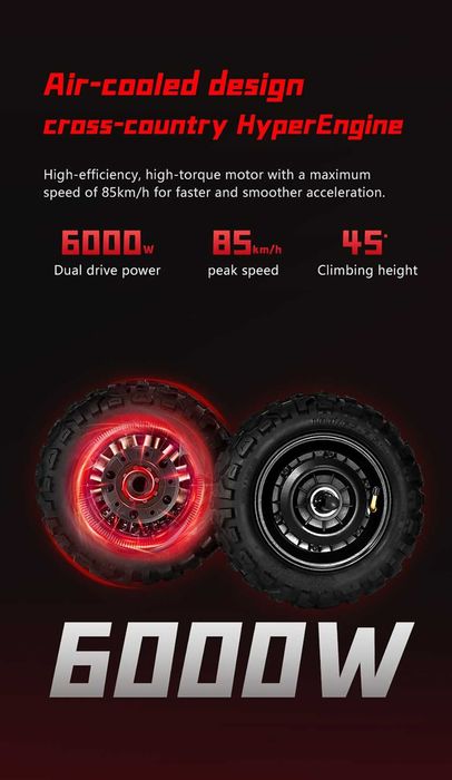 Електрически скутер/тротинетка със седалка BOYUEDA S5 6000W 38AH