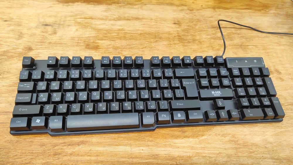 M-SOL UKB-200BL, Игровая RGB, клавиш: 104, Длина кабеля 1,5 метра,