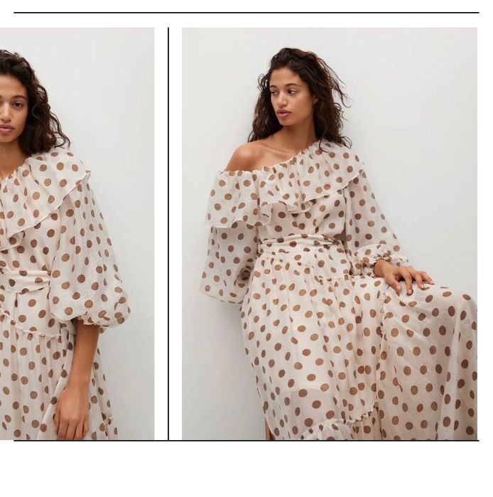 Polka dot рокля Манго