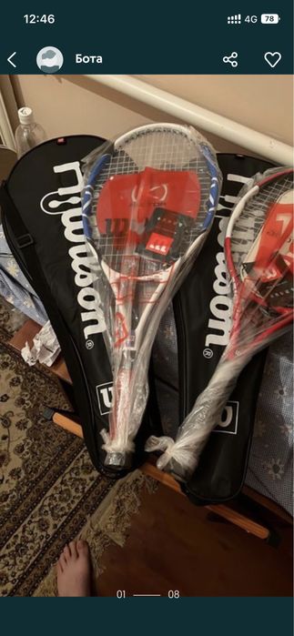 Теннисные ракетки (2 пары) в комплекте с сумкой