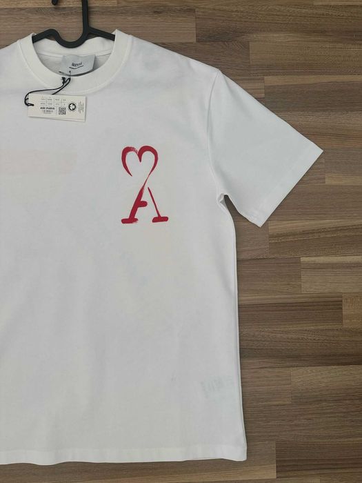 Tricou Ami Paris - Alb - Material Premium