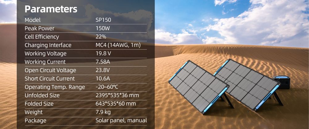 Panou solar Portabil Xtar SP150, 150W