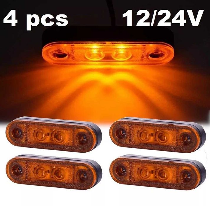 1 бр. LED ЛЕД габарити флаш с 2 SMD диода за ролбар  5 цвята , Полша