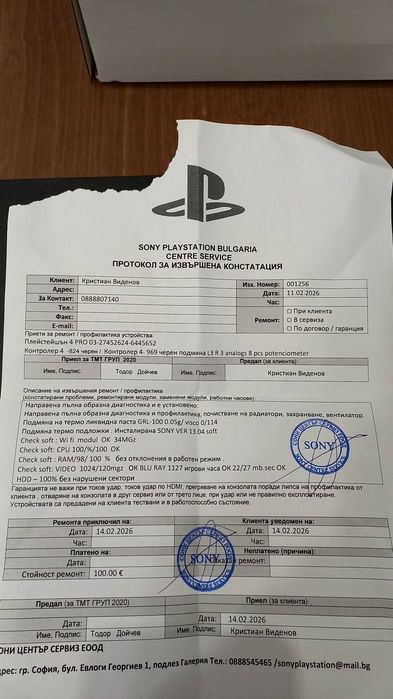 ОБСЛУЖЕН В СЕРВИЗ + КУТИИ: PlayStation 4 Pro 1TB + 2 Джойстика + PS VR Mega Pack