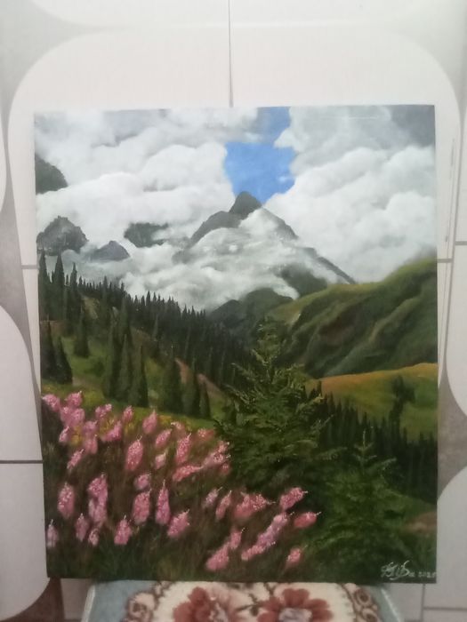 Продам картину на подрамнике, холст, масло размер 50 ×60  рама по жела