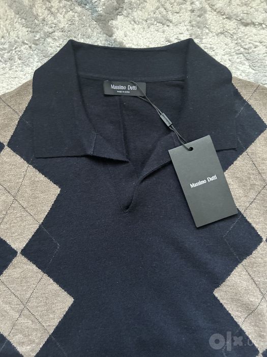 Шерстяной поло-свитер Massimo Dutti
