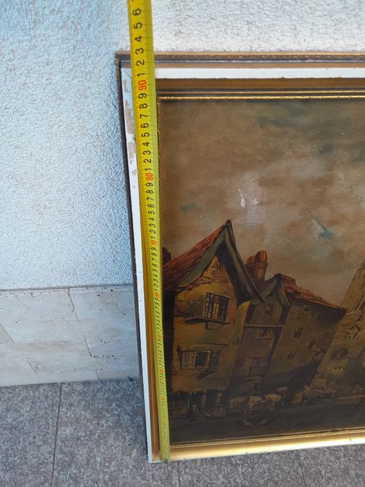 Tablou  , litografie,  rama lemn,  90 cm / 70 cm