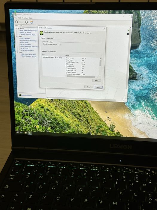 Laptop Gaming Lenovo Legion 5 - RTX 3070 (Full Power) - Ecran 165Hz