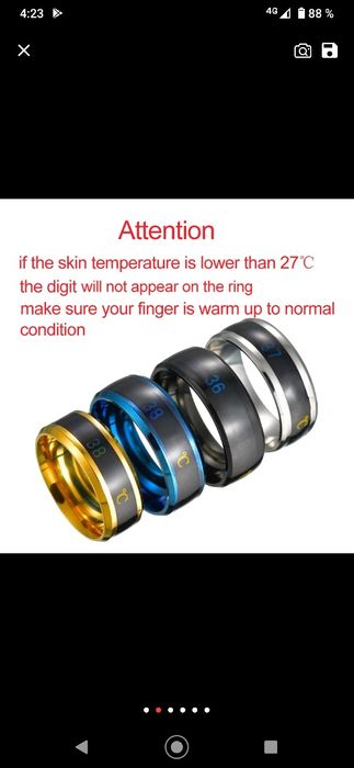 Inel care indica temperatura