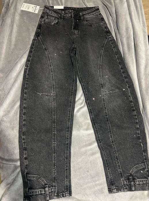 Дънки балон с камъчета