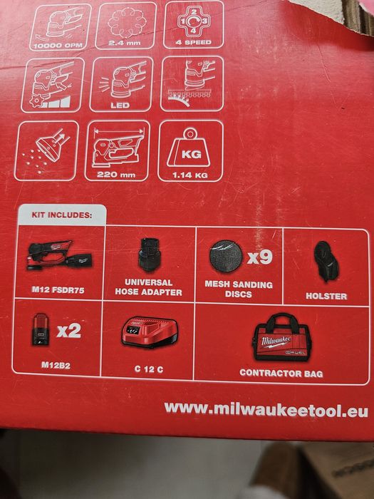 Șlefuitor milwaukee m12fsdr75-202b