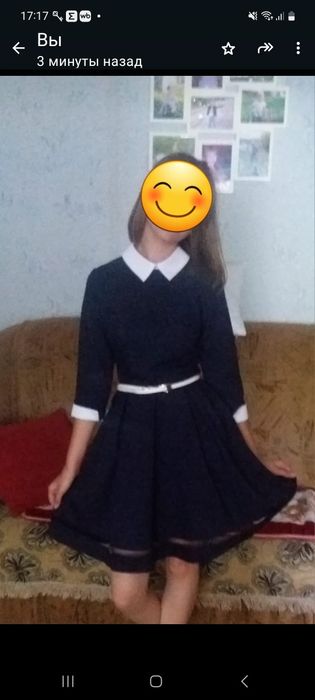 Школьное платье с фартуком