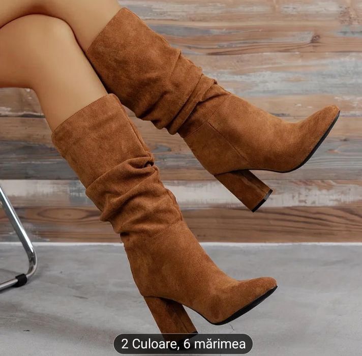 Cizme de catifea elegante