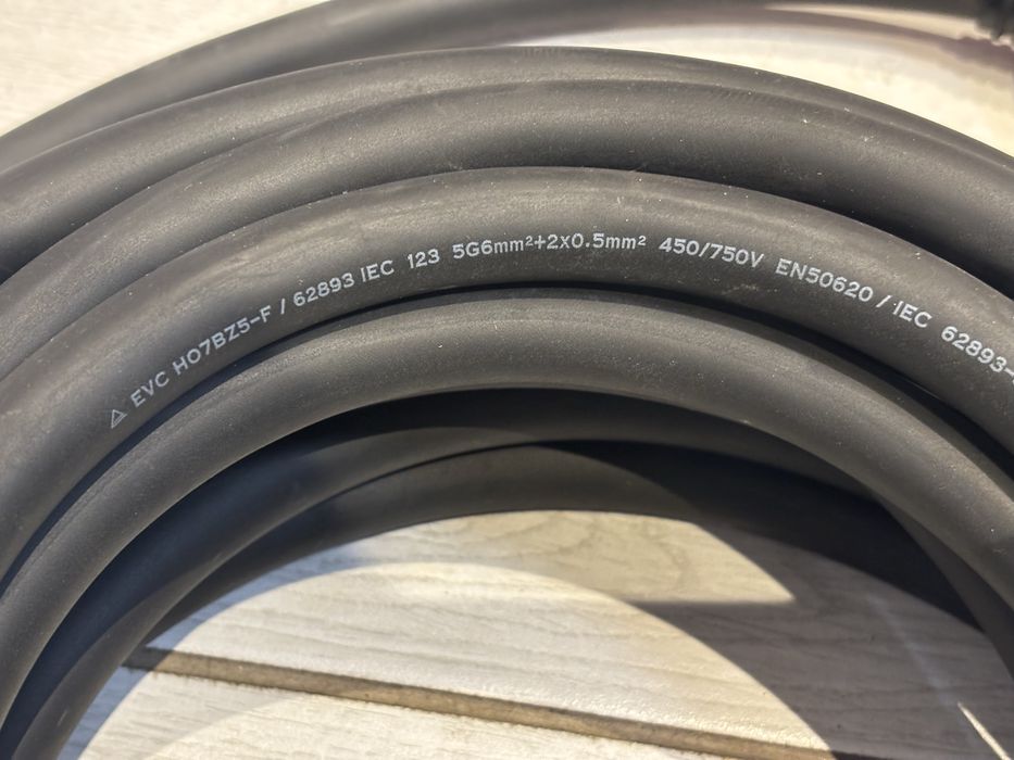 Cablu incarcare vehicule electrice, 10m, trifazat 22kW Type 2 / CCS2