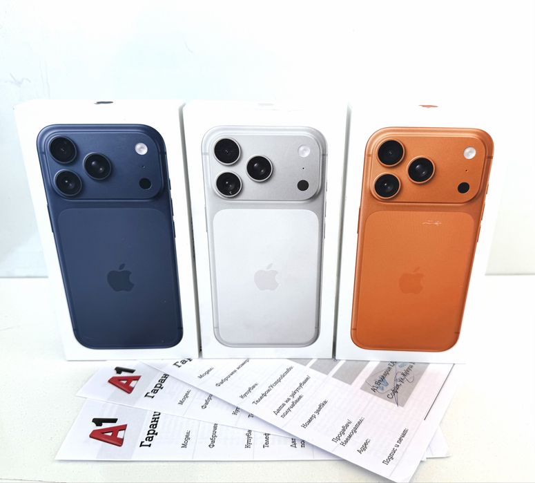 НОВ! iPhone 17 Pro 256GB Silver / Blue / Orange ГАРАНЦИЯ 24 Месеца!