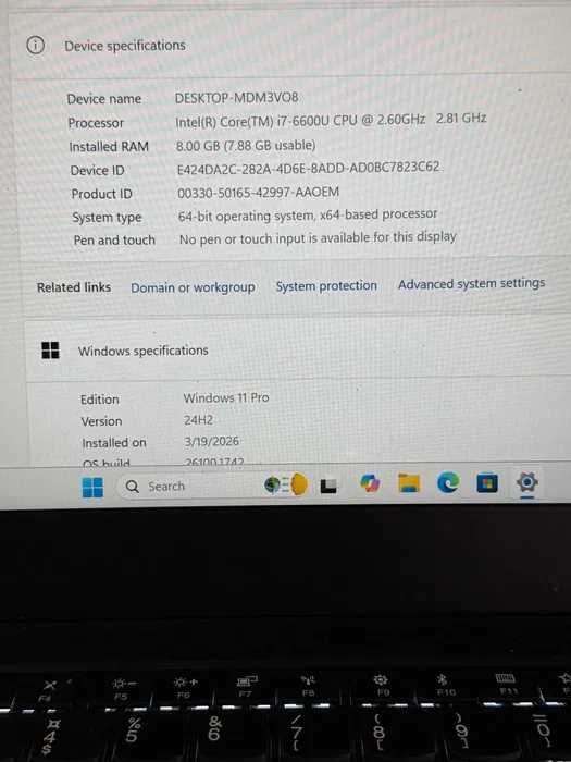 Laptop Lenovo Thinkpad T470 FHD Ips -Intel Core i7 6600U-8GB ddr4 -SSD M2 256 Gb SSD -Windows 11