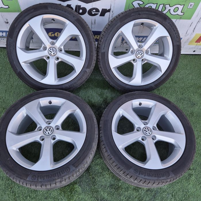 Jante R 17 5x112 Golf, Passat, Caddy cu 225 45 17 continental