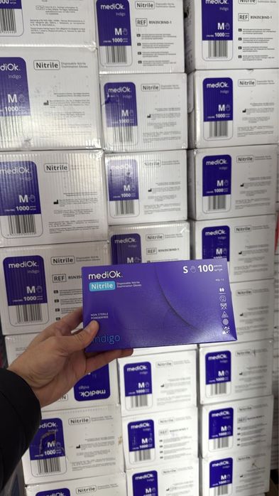 Перчатки нитрилл винил