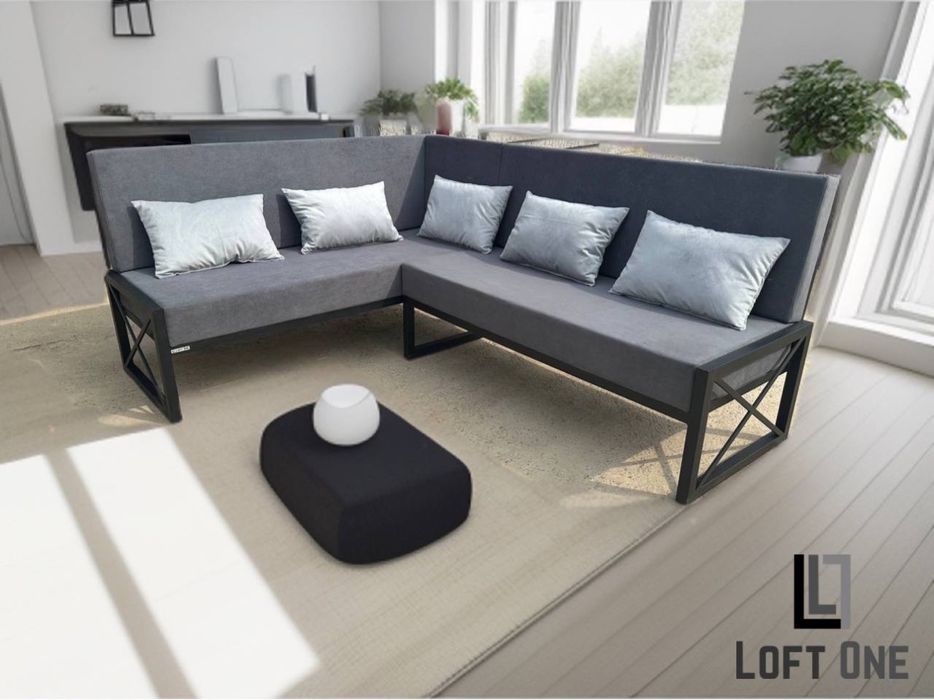 Угловой диван в стиле лофт Perla, мягкая мебель лофт офисный