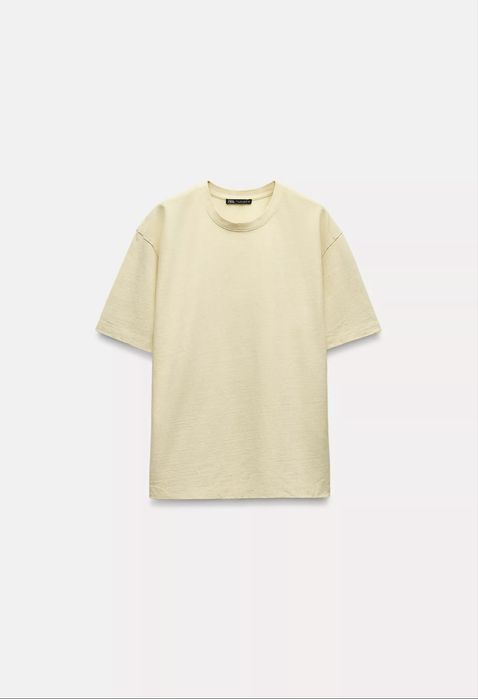 Тениска от плътен памук Zara / Зара Oversized S размер