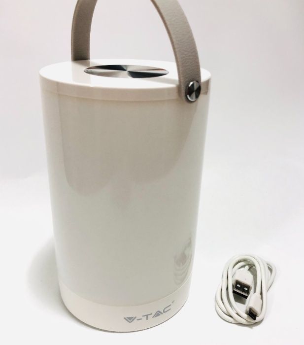 V-TAC, LED акумулаторна, къмпинг лампа Power bank, 4000K, 6W