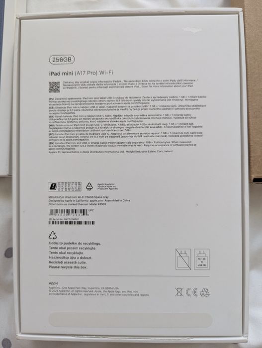 Ipad mini 7 ( A17 pro ) 256gb Wifi