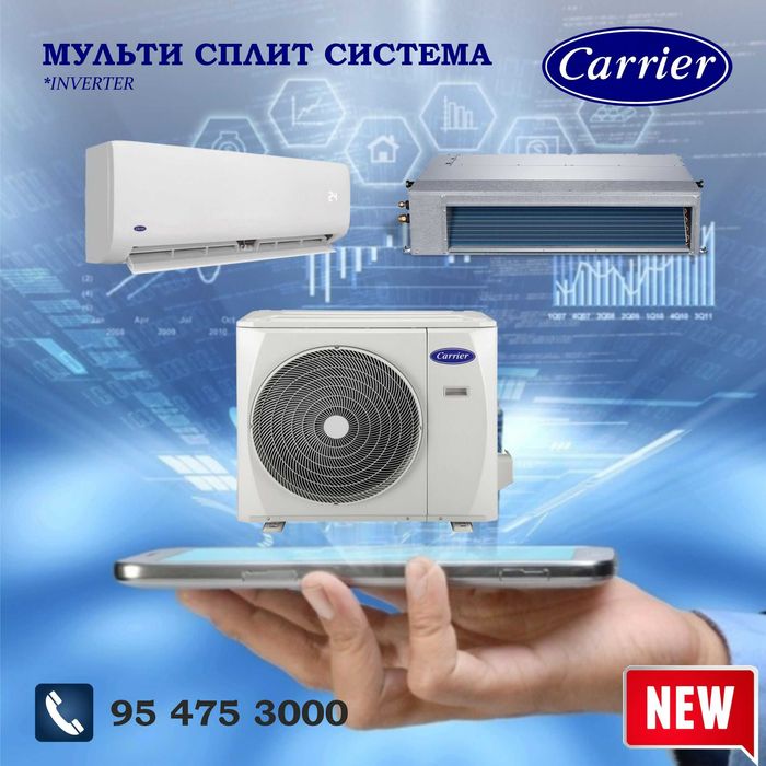 Наружный блок Carrier 38QUS014D8S2J мульти сплит система