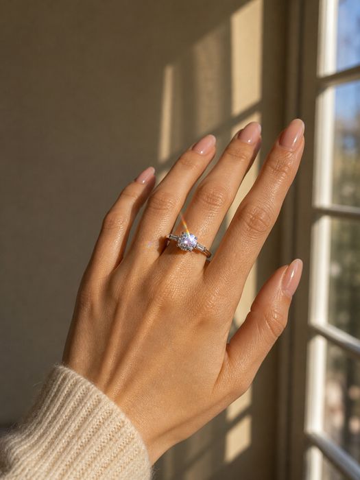 Inel Moissanite 1.0 CT VVS1 Argint S925