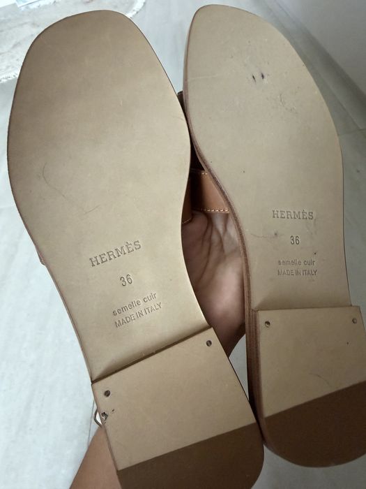 Шлепанцы Hermes оригинал кожа
