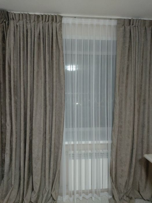 Комплект шторы и тюль  НОВЫЕ