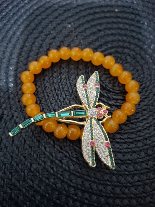 Bratara cuart tangarine Honk Kong elastica