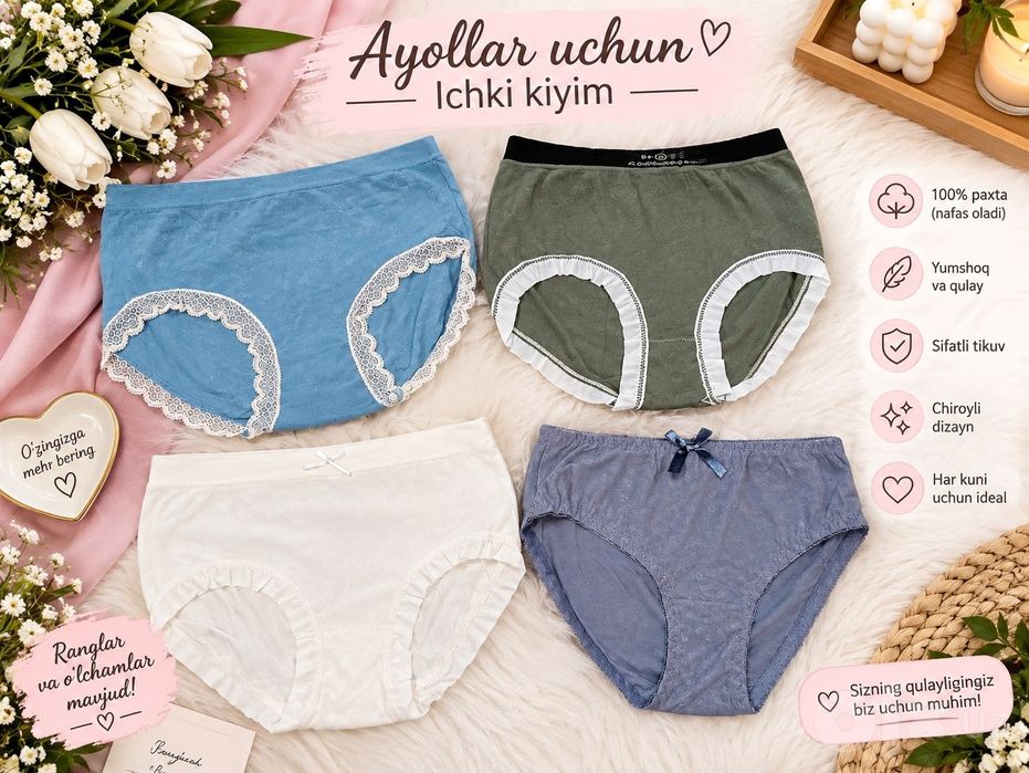 Qizlar uchun ichki kiyim