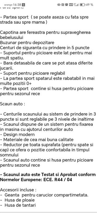 Cărucior 3/1  Optima Dark Blake Gold
