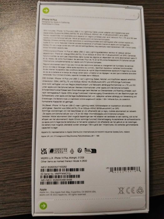 Iphone 14 plus 512gb Чисто нов неотварян!