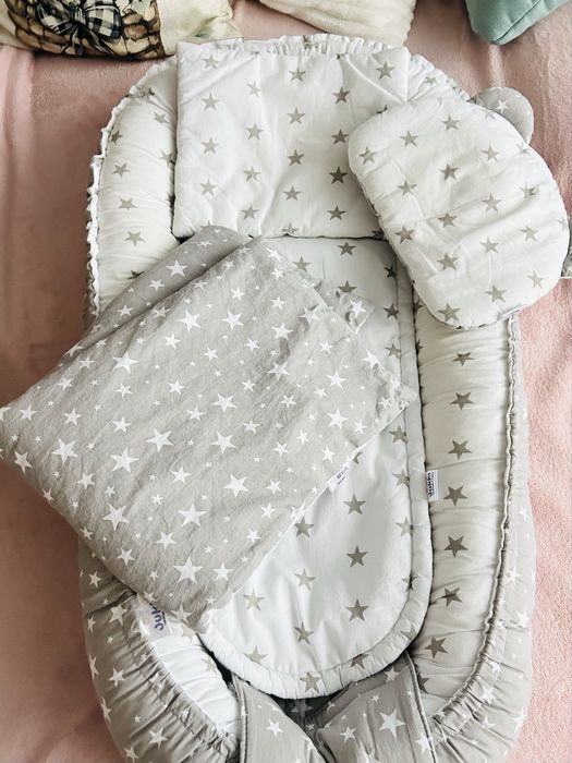 Бебешко гнездо  Grey Stars Комплект от 5 части Comfort