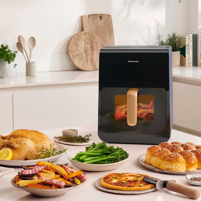 Air Fryer с Пара Panasonic 6L Gentle Steam Двоен нагревател & Прозорец