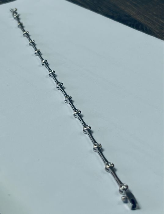 Дамска гривна бяло злато и брилянти