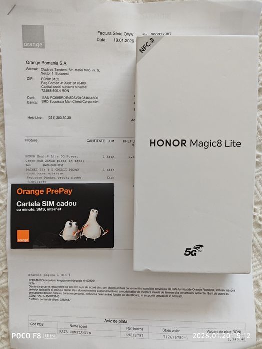 Honor magic 8 lite, acte, bonus
